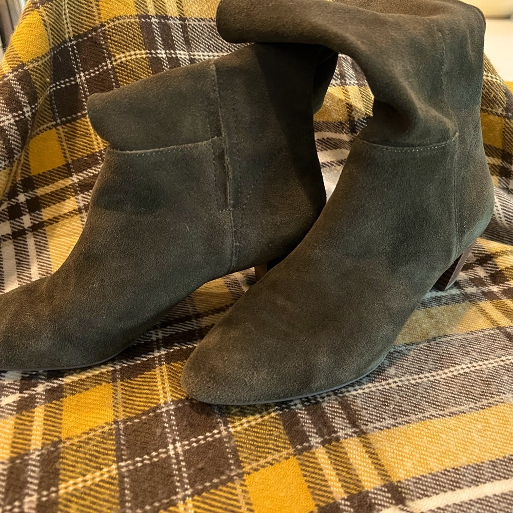 Lucky Brand, Olive, Suede, Slouch, mid-calf boots size 8.5